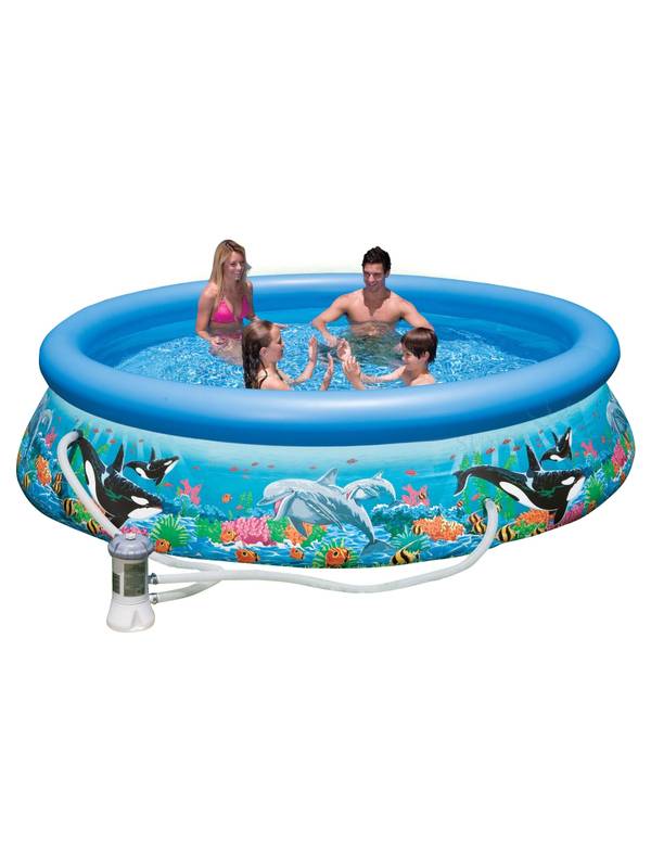 Бассейн с комплектом 305х76 см, Easy Set Риф океана, Intex 28126/54902