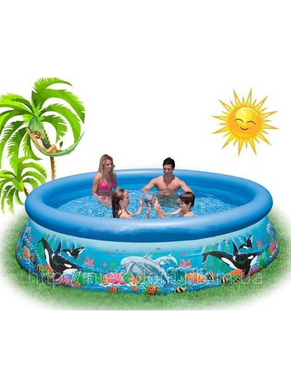 Бассейн 305x76 см, Easy Set Рифы океана, Intex 28124/54900