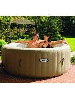28404 Бассейн-джакузи Bubble Massage 145/196х71см, круглый с круговым пузырьковым массажем191х71 см Intex