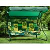 Тент (крыша) для садовых качелей Люкс-2, Люкс-3 (1970х1448 мм) зел
