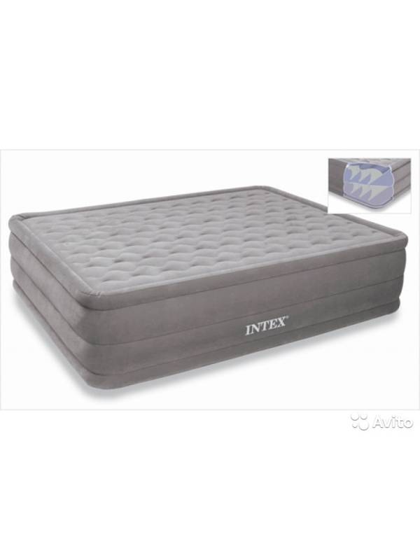 Надувная кровать со встроенным насосом 152х203х46 см, Queen Ultra, Intex 66958