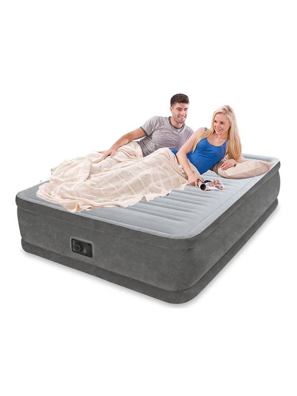 Надувная кровать со встроенным насосом 152х203х46 см, Queen Comfort-Plush , Intex 64414