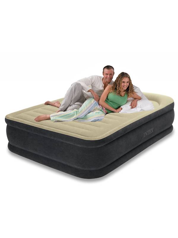 Кровать надувная со встроенным насосом 152х203х51 см, Comfort Queen, Intex 64408