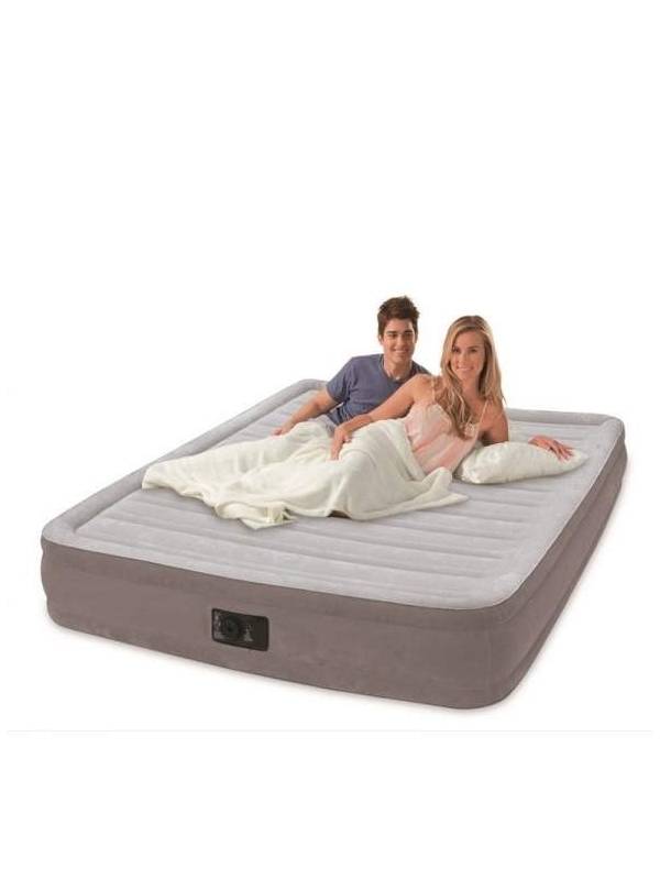 Кровать надувная со встроенным насосом 152х203х33 см, Queen Comfort-Plush , Intex 67770