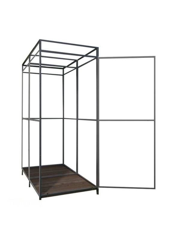 Каркас дачного душа "Агросфера" с тамбуром (оцинкованная труба 20х20 мм)