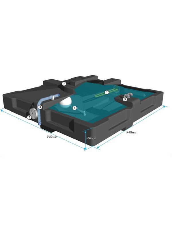 Бак для душа с подогревом Атлантида 150 л ЛЮКС