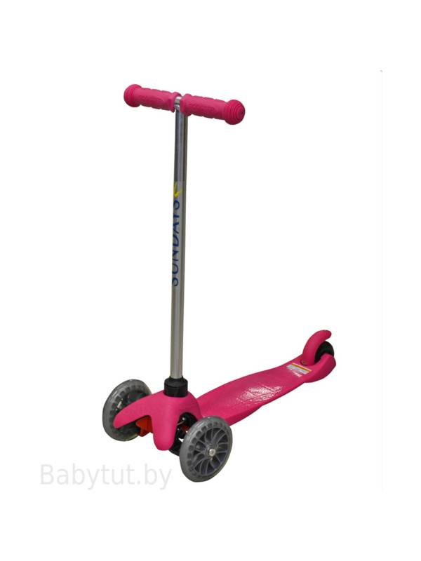 Самокат для детей 5-12 лет розовый , Sundays SA-100A-1