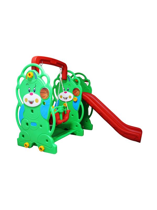 Горка пластиковая с кольцом и качелями Sundays QC-05015