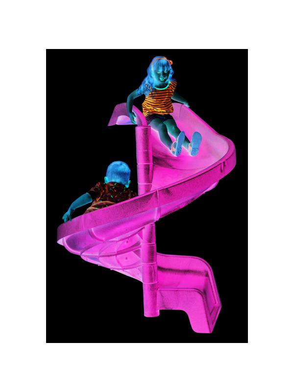 Винтовой скат пластиковый KBT Vint. Горка-спираль открытая h-1500mm сборная