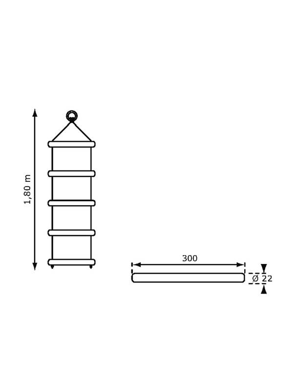 Веревочная лестница KBT Light 5 ступеней