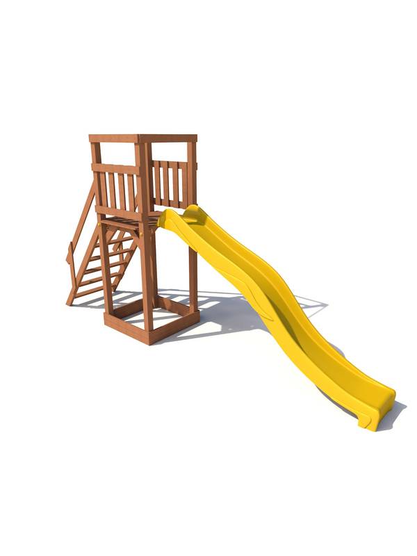 Детская горка TOWER с пластиковым скатом