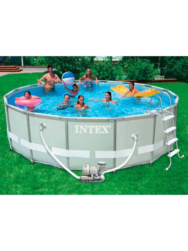 Каркасный бассейн Intex Ultra Frame 28310NP 427х107 см + фильтр-насос, лестница, подстилка, покрывало