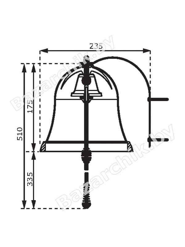 Колокол для детской площадки KBT, красный