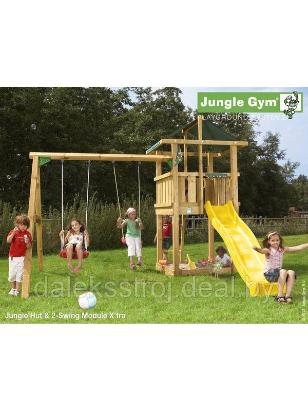 Детская игровая площадка Jungle Hut+Module Swing Xtra