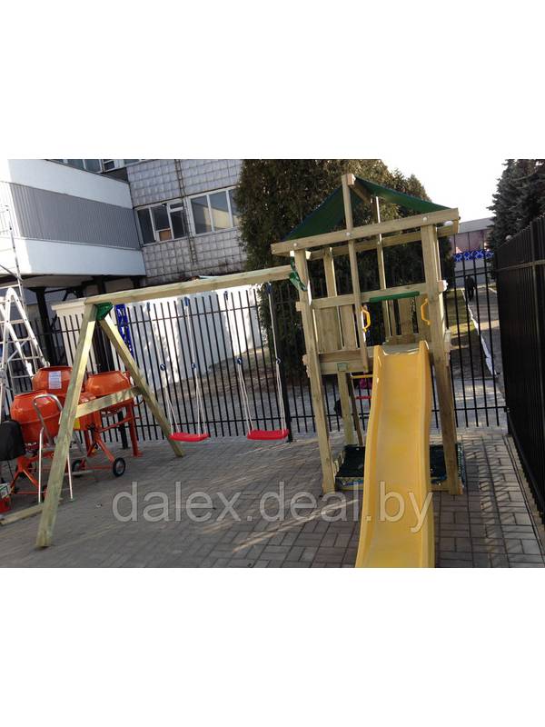 Детская игровая площадка Jungle Hut+Module Swing Xtra