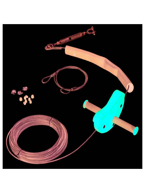 Канатная дорога KBT Para с тарзанкой и сиденьем (веревка РН)