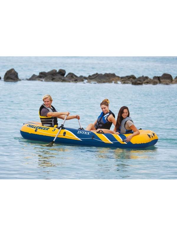 Надувная трёхместная лодка Challenger-3 Set Intex 68370NP