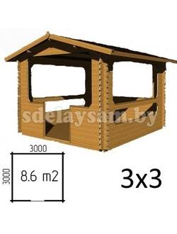 Садовая беседка Mary 3х3, брус 34 мм