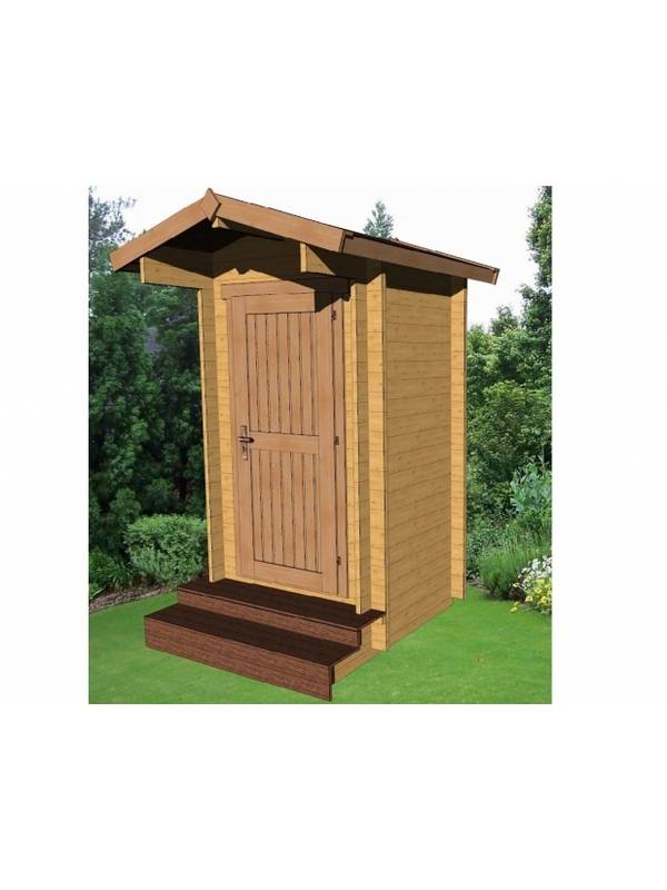 Туалетная кабина из дерева Vaski 1х1,2 брус 34 мм