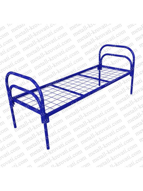 Кровать металлическая одноярусная усиленная, сетка прокатная пружина КС7-У7
