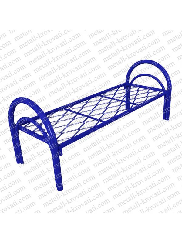 Кровать металлическая одноярусная усиленная, сетка прокатная пружина КС5-У5