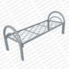 Кровать металлическая одноярусная усиленная, сетка прокатная пружина КС5-У5