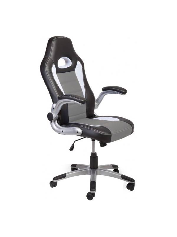 Офисное кресло Mio Tesoro Данте AOC-8033 (черный/белый/серый)