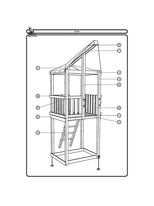 Набор для строительства детской площадки FOYER (крепежные изделия, скат, подробный проект выпилки)