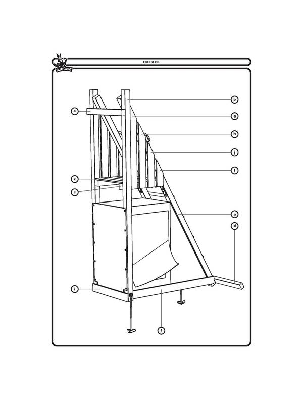 Набор для строительства детской площадки FREESLIDE (крепежные изделия, скат, подробный проект выпилки)