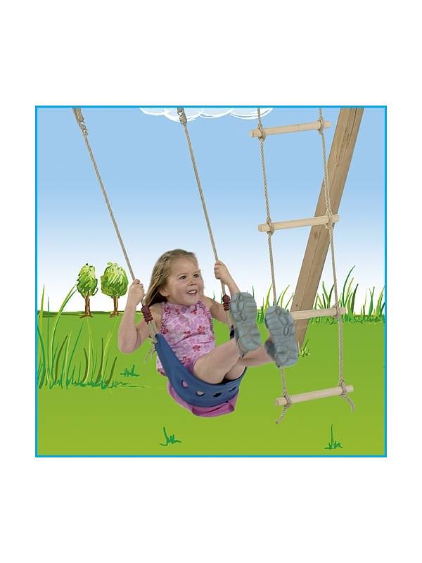 Набор для строительства детской площадки FREESWING BASIC (крепежные изделия, качели, скат, подробный проект выпилки)