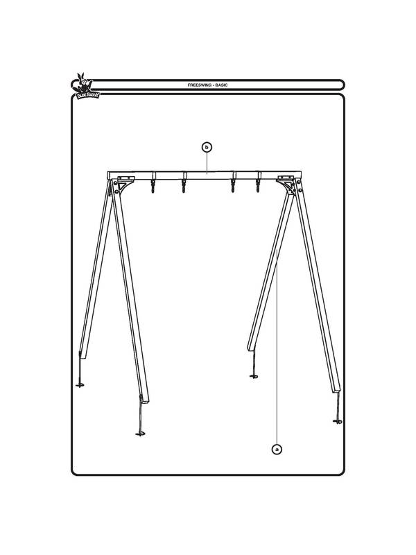 Набор для строительства детской площадки FREESWING BASIC (крепежные изделия, качели, скат, подробный проект выпилки)