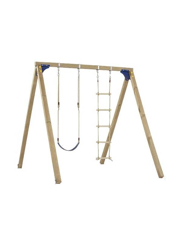 Набор для строительства детской площадки FREESWING BASIC (крепежные изделия, качели, скат, подробный проект выпилки)