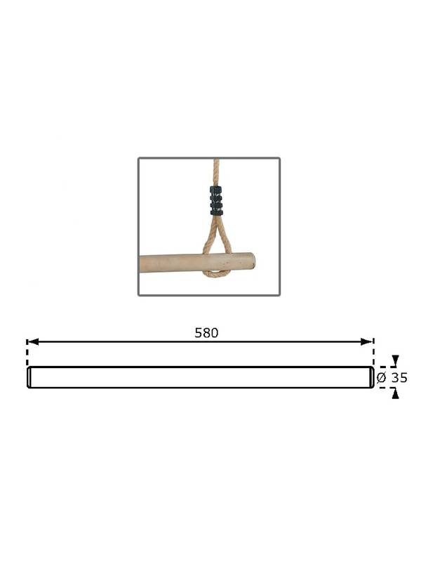 Деревянная трапеция Straight KBT
