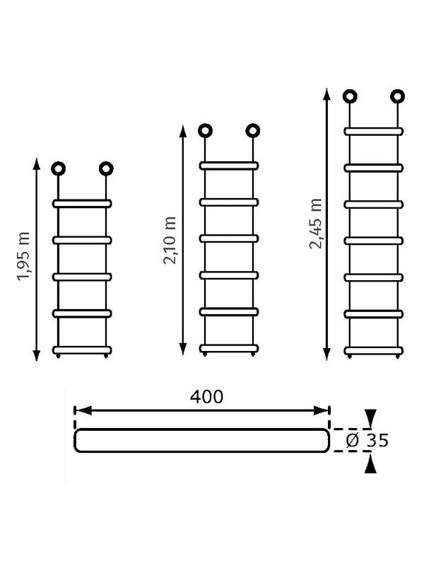 Веревочная лестница 7 ступенек (2.50 м)