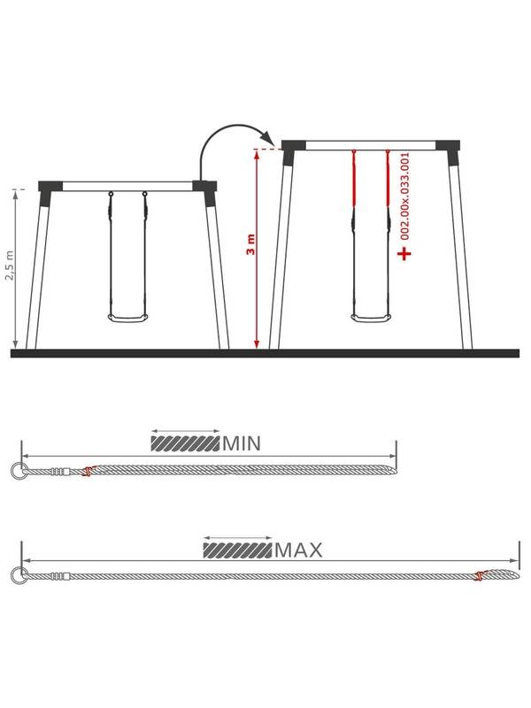 Канат для качелей регулируемый
