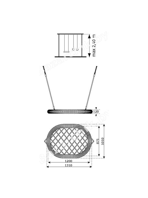 Качели-гнездо Oval Pro 1200 мм