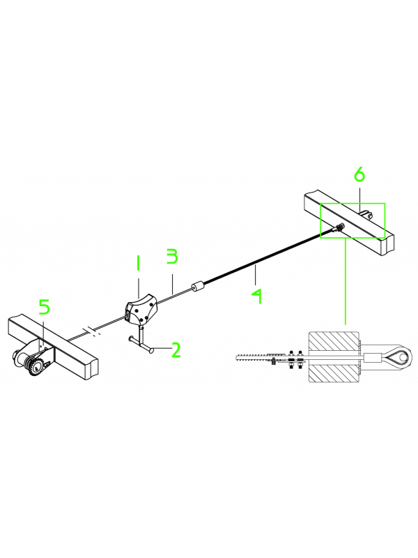 Стальной трос для канатной дороги 25 м