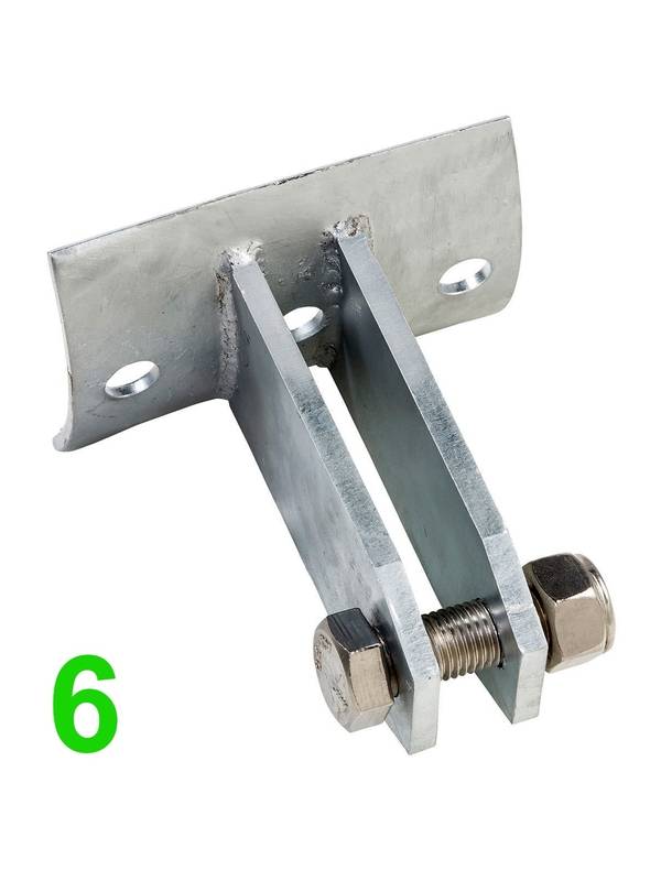 Устройство крепления троса для канатной дороги (круглый брус)