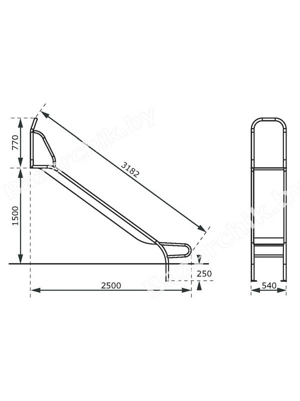 Скат Stur 3,18 м (нержавеющая сталь)