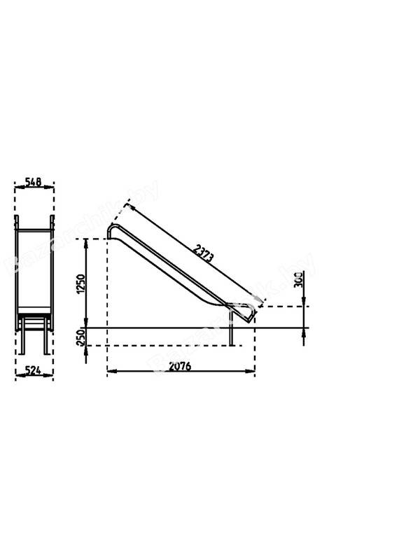 Скат Steg-On 2,37 м (нержавеющая сталь)