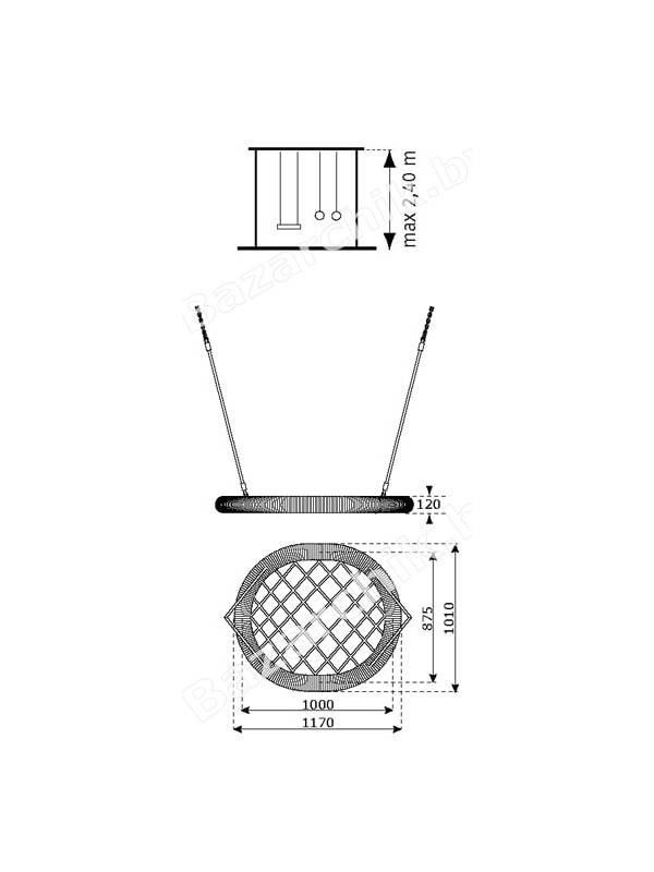 Качели-гнездо Oval Pro 1000 мм