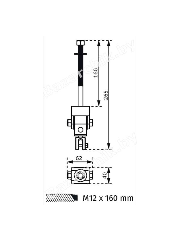 Сквозной подвес для качелей Premium нержавеющая сталь