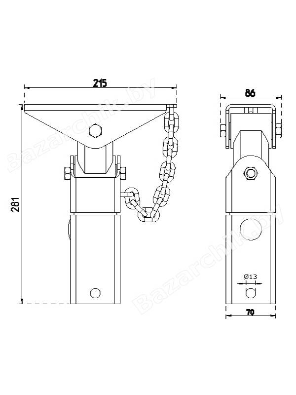 Точечный поворотный подвес