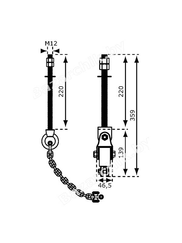Сквозной подвес с карданным шарниром