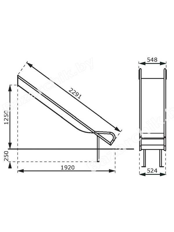 Скат Steg 2,3 м (нержавеющая сталь)