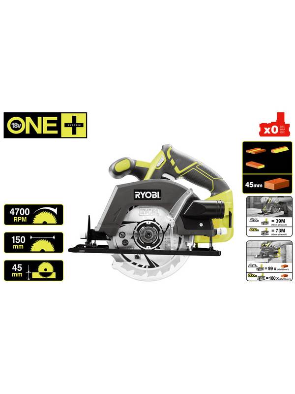 ONE + / Пила циркулярная RYOBI R18CSP-0 (без батареи)