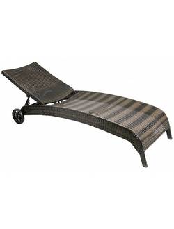 11746 Шезлонг (лежак) WICKER, 73x196x99cm, цвет: темно-коричневый