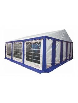 6x6м, 66201, тент-шатер ПВХ, цвет белый с синим