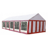 4x10м, Р410201R Тент-шатер ПВХ, цвет белый с красным