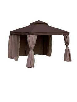 3x3м,09334, Газебо (шатер, беседка) LEGEND, каркас: алюминий, навес и боковые стенки: полиэстер с PVC-покрытием, цвет: темно-коричневый, бежевый;
